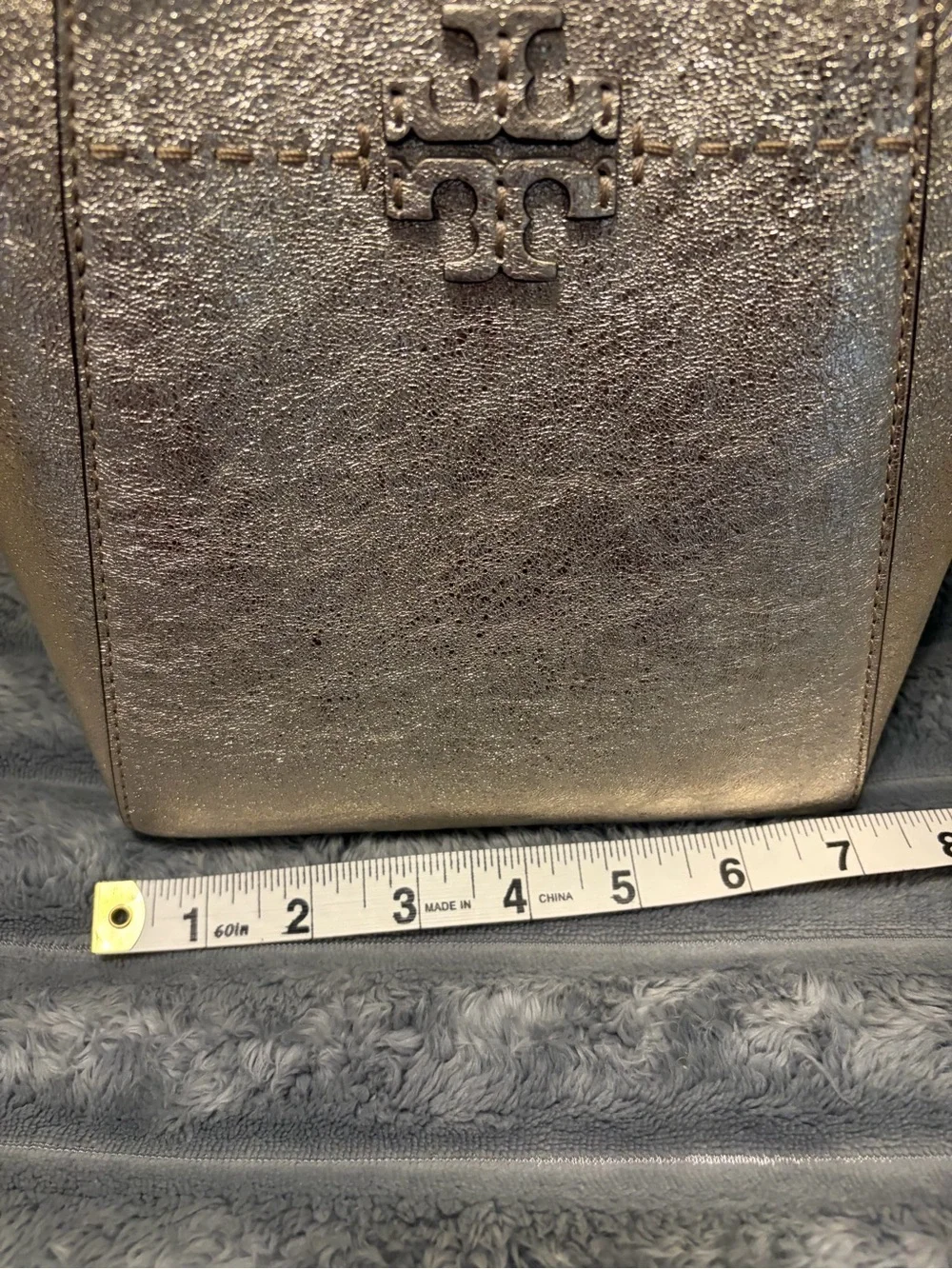 Tory Burch Metallic Gold Leather Shoulder Bag